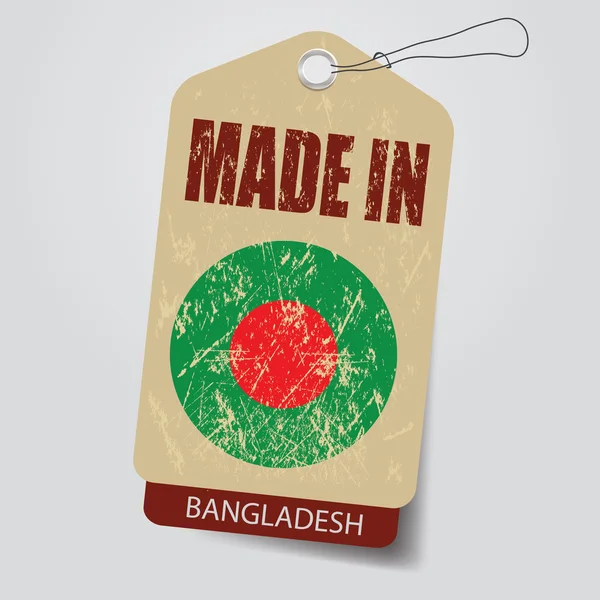 Сделано в Бангладеш . Тег . — стоковый вектор