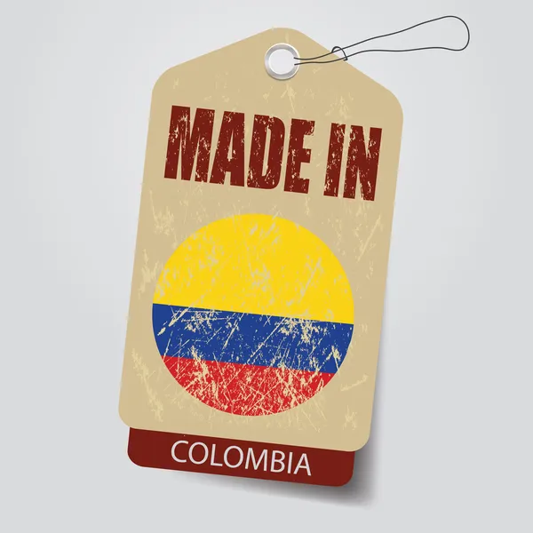Tillverkad i Colombia. Etiketten . — Stock vektor