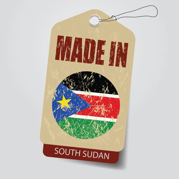 Made in Sauth Sudan . Tag . — Stock Vector