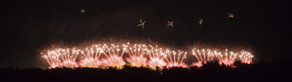 Fireworks on Carcassonne festival of 14 july 2012 — Stock Photo, Image