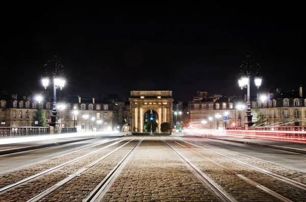 Vista nocturna desde el puente Pierre — Foto de Stock