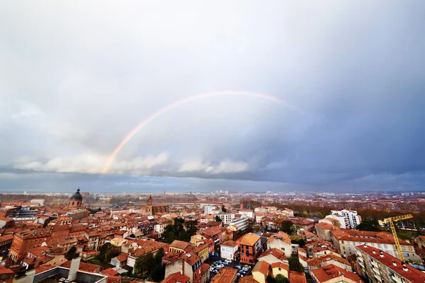 Rainbow above Toulouse — Stock Photo, Image