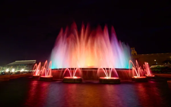 Fontana magica di Montjuic, Barcellona Foto Stock Royalty Free