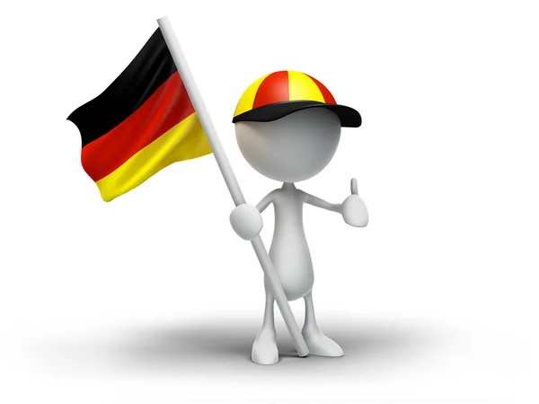 3D insan holding Alman bayrağı