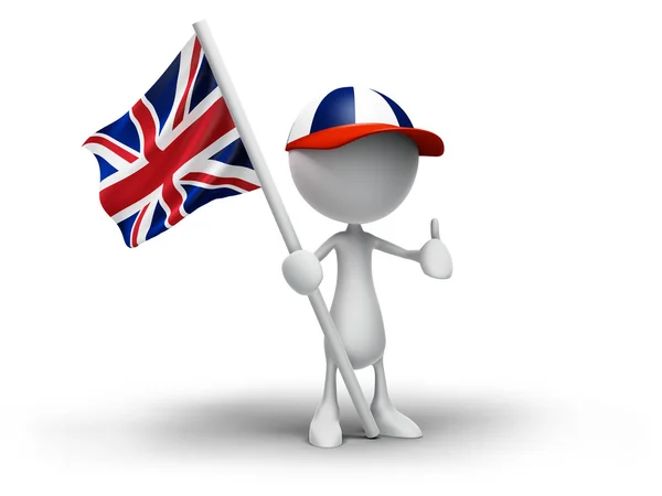 İngiltere bayrak 3D insan holding
