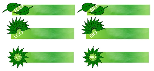 Eco and bio banners — Stock Photo, Image