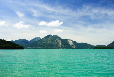 Beautiful Alps lake clipart