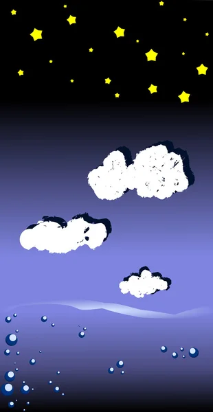 okyanus üzerinde yıldızlı gece