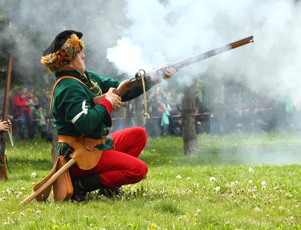 Reconstruction of a battle — Stock Photo, Image