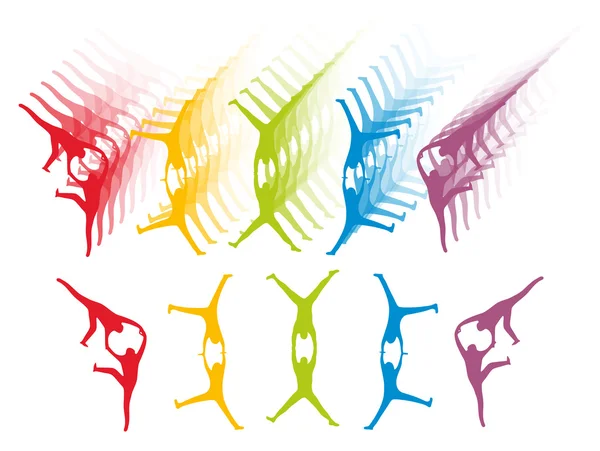 Çember hareketi silhouettes