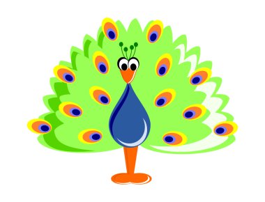 komik karikatür tavuskuşu