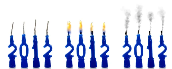 Candle stages of 2012 — Stock Photo, Image