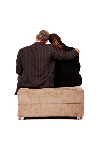 Back view of a sit couple — Stock Photo, Image