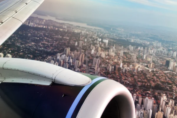 Vista de São Paulo de avião — Fotografia de Stock