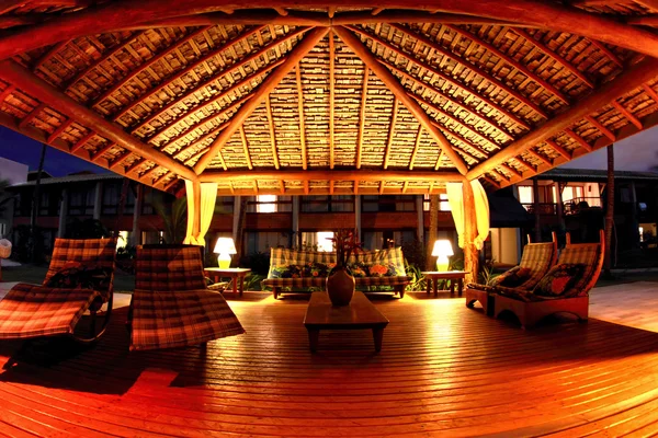 Gazebo at night in Arraial d'Ajuda Eco Resort Stock Photo