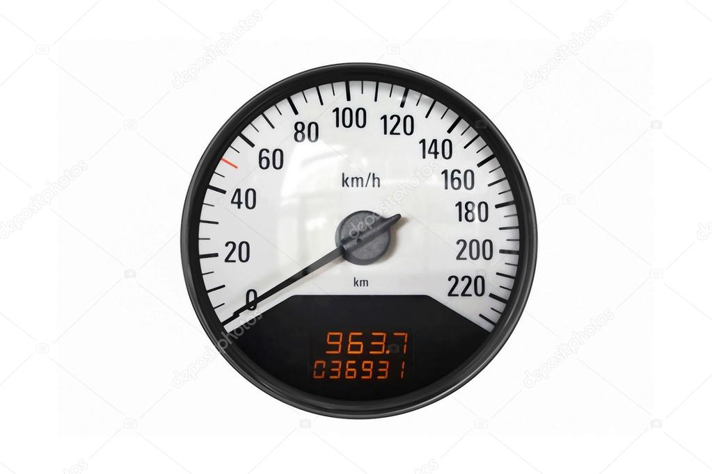 Black sport speedometer
