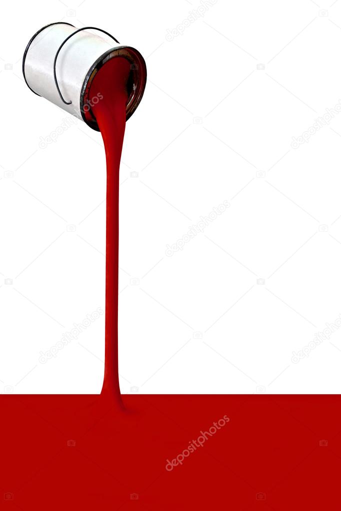 Pouring red ink