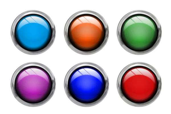 Colored buttons front view — Stock Photo, Image