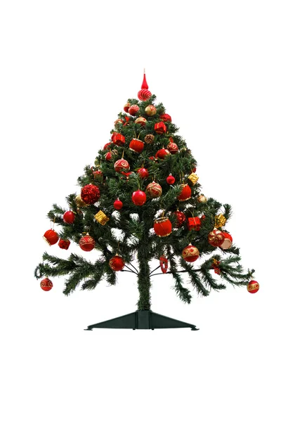 Weihnachtsbaum isoliert auf weiß — Stockfoto