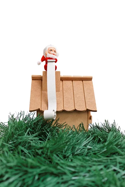 Santa and the huge wish list — Stock Photo, Image