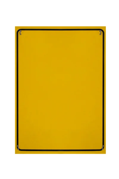 Isolerade gul skylt — Stockfoto