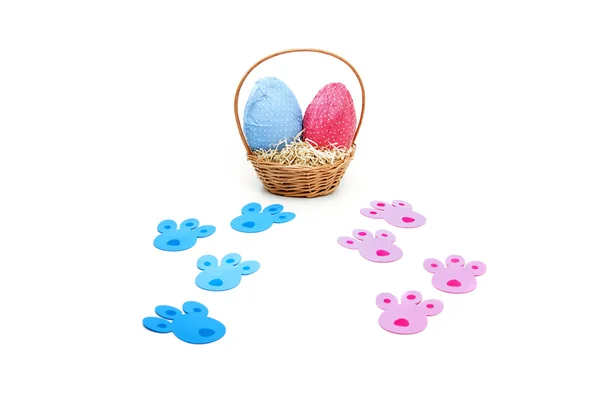 Tracce colorate per la caccia alle uova di Pasqua — Foto Stock