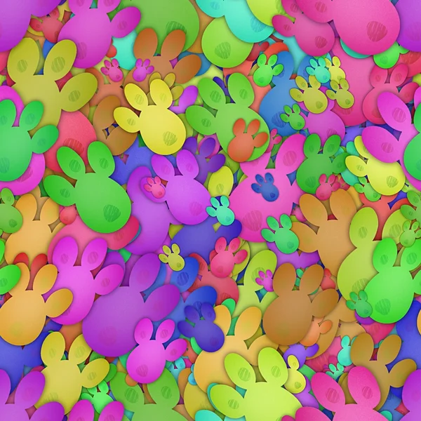 Färgade bunny spår (sömlösa textur) — Stockfoto