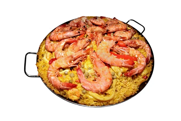 Paella - ízletes spanyol konyha — Stock Fotó