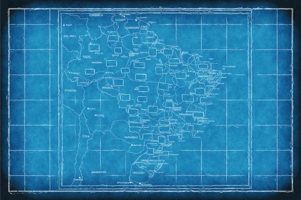 ブラジルのブルー プリント ネットワーク — ストック写真