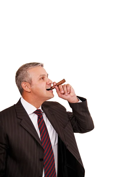 Röka cigarr — Stockfoto