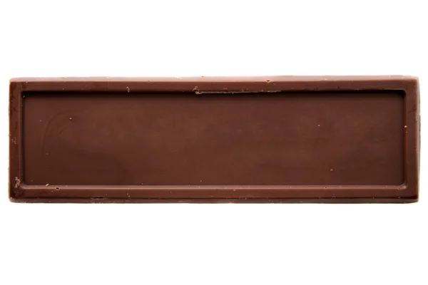 Delgada barra de chocolate vista superior — Foto de Stock