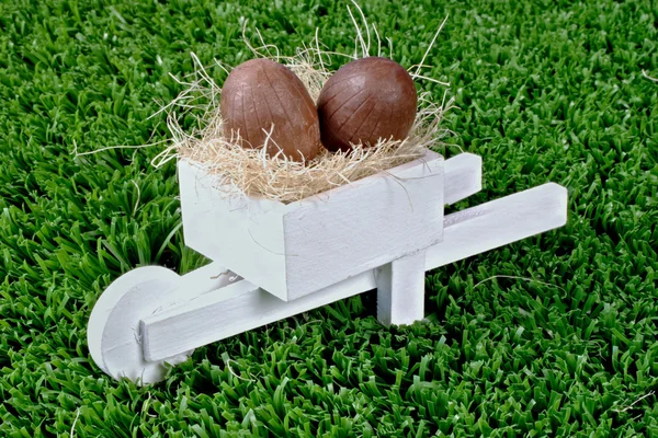 Chocolate and pushcart — Stock Photo, Image