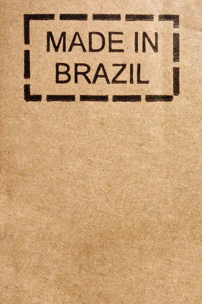 Made in Brazil cardboard — Stock Photo, Image