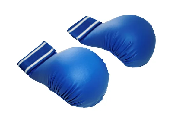 Blue Kickboxing gloves — Stock Photo, Image