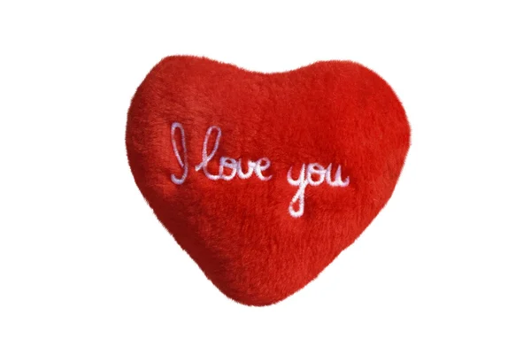I love you plush heart — Stock Photo, Image