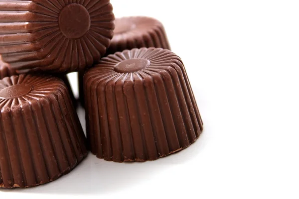 Avrundet sjokolade – stockfoto