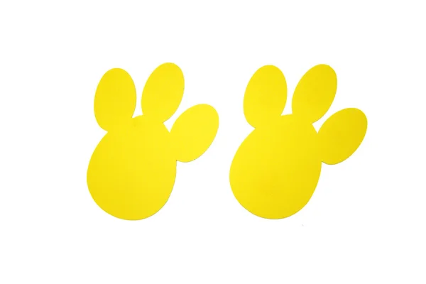 Yellow bunny tracks top view — Stock Photo, Image