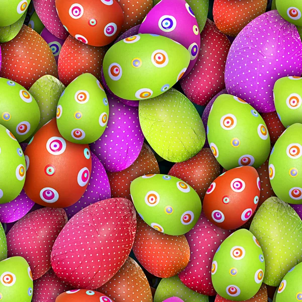 Ovos de Páscoa pontiagudos e circulados (Textura sem costura ) — Fotografia de Stock
