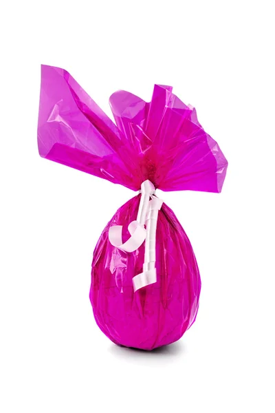 Růžový čokoládové velikonoční vajíčko — Stock fotografie