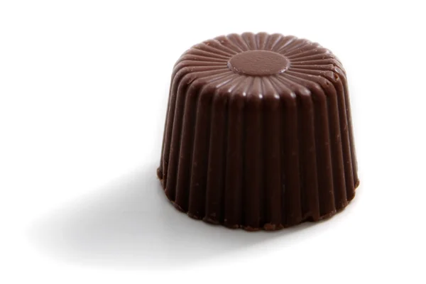 Einzelne runde Schokolade — Stockfoto