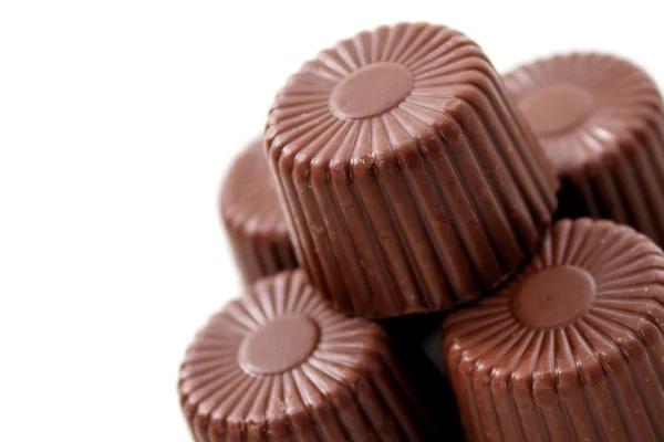 Rounded chocolate from corner — Stock Photo, Image