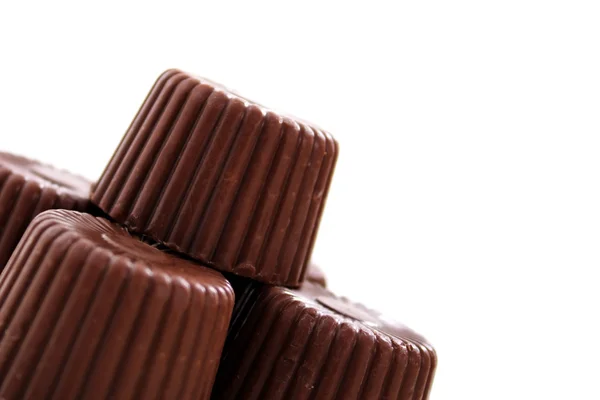 Köşeden yuvarlak çikolata — Stok fotoğraf