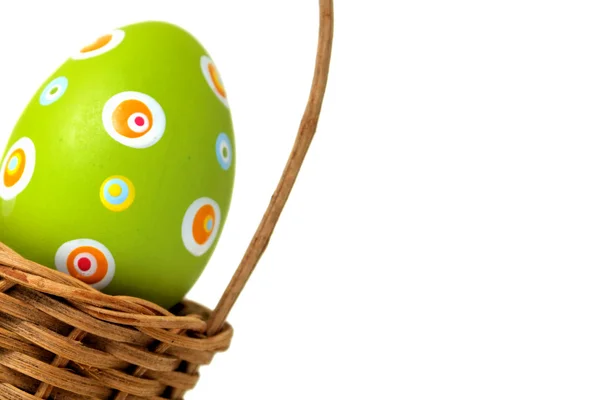 Singolo uovo di Pasqua da angolo — Foto Stock