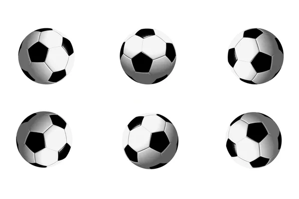 Soccer Ball positions (3D) — Stock Photo, Image