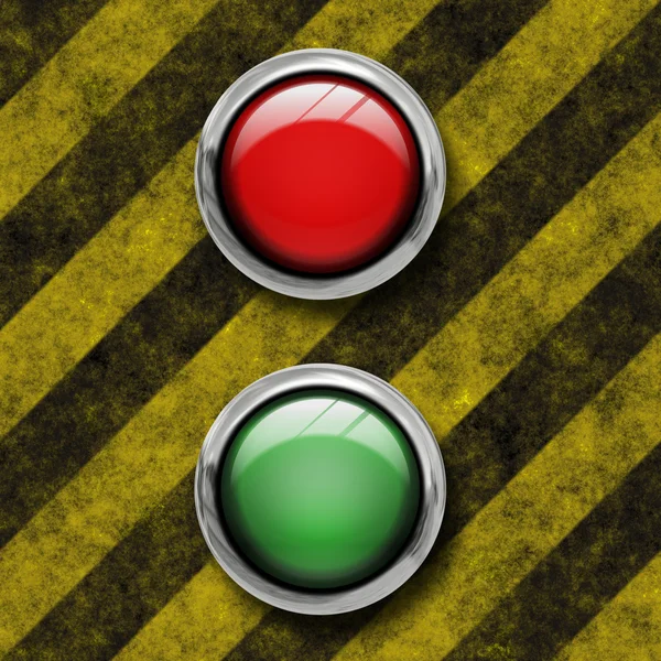 Panic and Go button front view — Stock Photo, Image