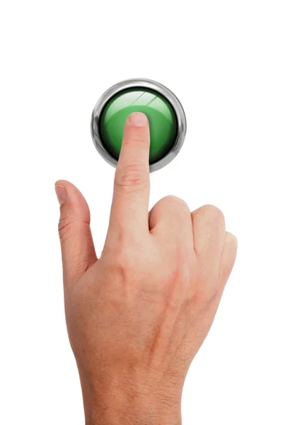 Pressing GO button — Stock Photo, Image