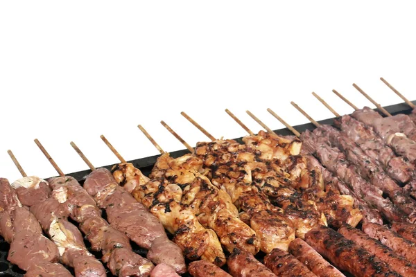 Spiedini barbecue alla griglia — Foto Stock