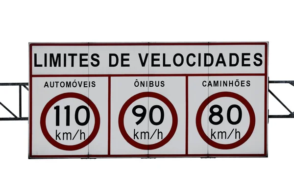 Señal de carretera límite de velocidad —  Fotos de Stock