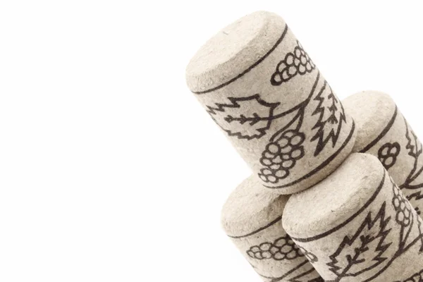 Corks from bottom corner — Stock Photo, Image