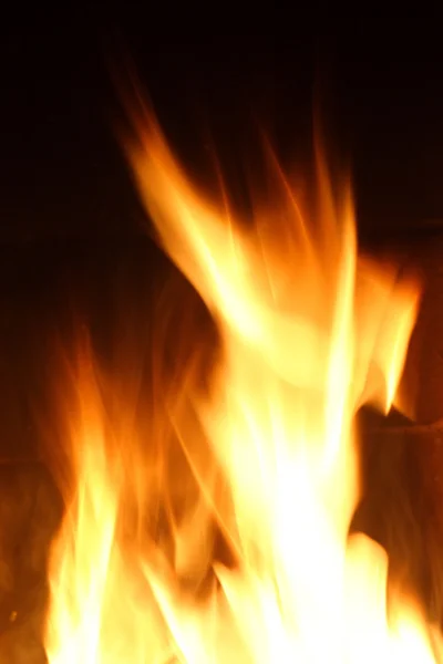 Flammes sur cheminée — Photo